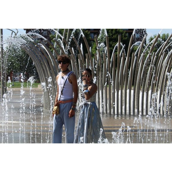 Vintage Rob Hill for Mister Jay Wet Silver Metallic Prom Cocktail Party Dress - Picture 13 of 13